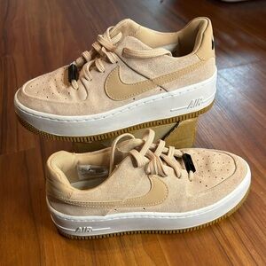 Nike Tan and White Sneakers